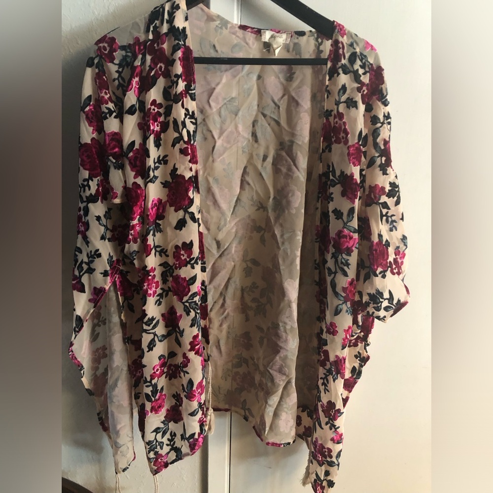 Japna Burnt Velvet Poncho Jacket- 806 $30 or $25 w/offer